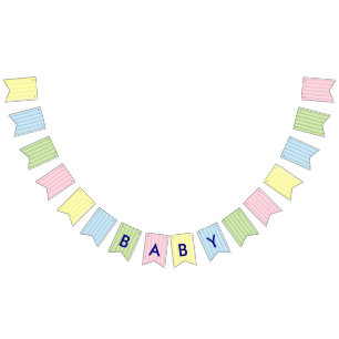 Pastel Stripes Pink, Yellow, Blue, Green Baby Bunting