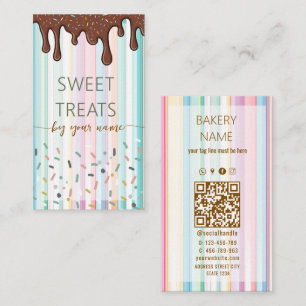 Pastel Stripes sprinkle Business Card