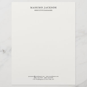 Pastel Stylish Classical Plain Simple Professional Custom Letterhead