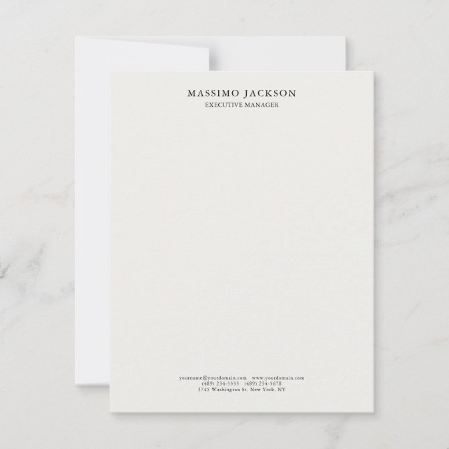 Pastel Stylish Classical Plain Simple Professional RSVP Card (Front)