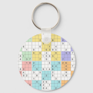 pastel sudoku key ring
