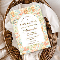 Pastel Summer Animals Baby Shower