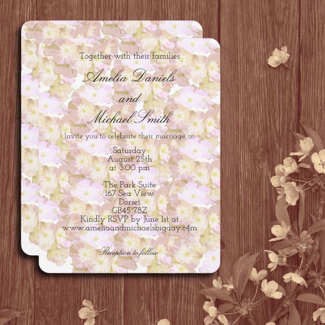 Pastel Summer Floral Wedding Invitation (Creator Uploaded)