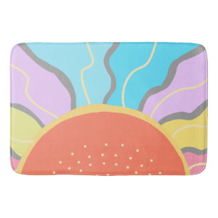 Pastel Sunrise Bath Mat