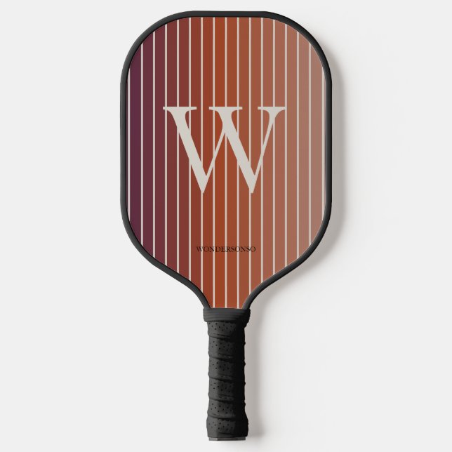 Pastel Sunrise Monogram Pickleball Paddle (Front)