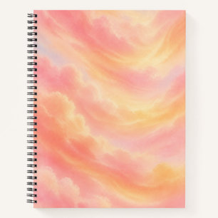 Pastel Sunset Aesthetic Notebook Dreamy Peach