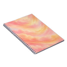 Pastel Sunset Aesthetic Notebook | Peach Coloured 