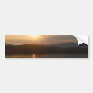 Pastel Sunset & geese Bumper Sticker
