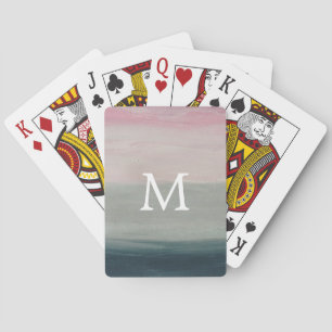 Pastel Sunset   Monogram Classic Playing Cards