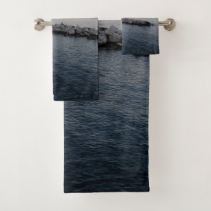 Pastel Sunset Naples Bay with Mount Vesuvius Bath Towel Set