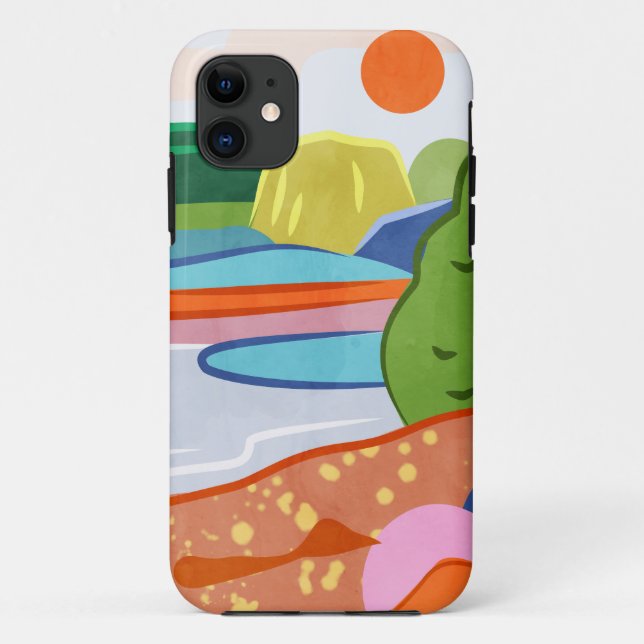 Pastel Sunset Over the Valley Case-Mate iPhone Case (Back)
