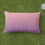 Pastel Sunset Pink Purple Ombre Gradient Outdoor Lumbar Cushion<br><div class="desc">Sunny ombre design in sunset aesthetic. Soft gradient colour transition. Ombre pillow</div>