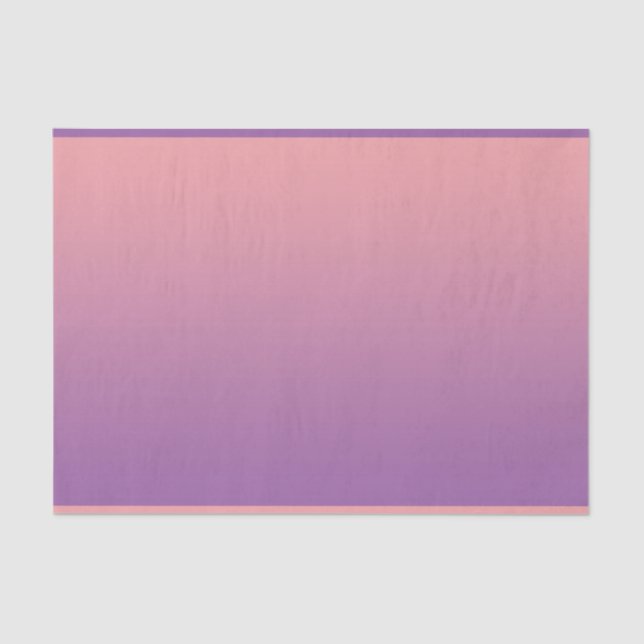 Pastel Sunset Pink Purple Ombre Gradient Outdoor Tissue Paper (Front)