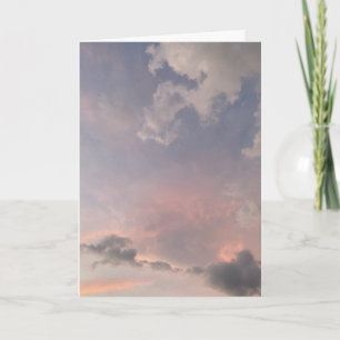 Pastel Sunset Sky Soft Pink Clouds Aesthetic Card
