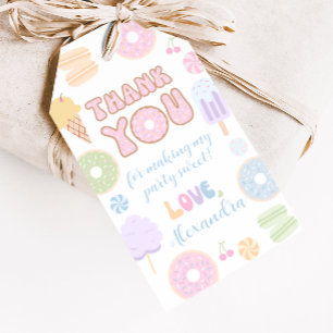 Pastel Sweet Birthday Party Favour Tags