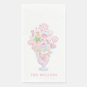 Pastel Sweet Holiday Treats Bougie Milkshake Napkin