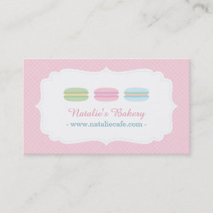 Pastel Sweet Macarons Patisserie Business Cards