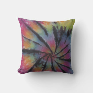 Pastel Swirl 1 Black Tie Dye American MoJo Pillow