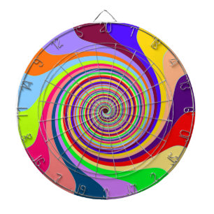 Pastel Swirl Dart Board