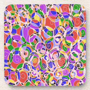 Pastel Swirling Abstract Patterns Coaster