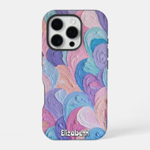 Pastel Swirls Create Calm Waves iPhone 16 Pro Case