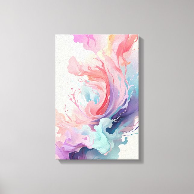 Pastel Symphony: Fluid Bloom Print (Front)