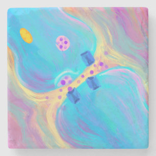 Pastel Synapse Stone Coaster