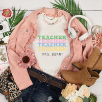 Pastel Teacher Add Your Name