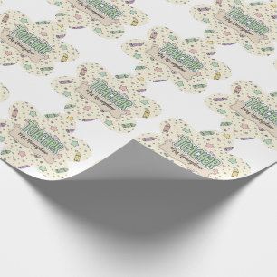 Pastel Teacher Appreciation Crayon Pattern Wrapping Paper