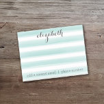 Pastel Teal and Grey Stationery Suite for Women Post-it Notes<br><div class="desc">A beautiful and feminine design that is perfect for any girly girl or even a bride. If you need to move items around,  click on the design area to make changes.</div>