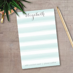Pastel Teal and Grey Stationery Suite for Women Post-it Notes