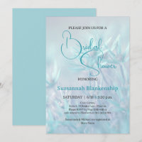 Pastel Teal Floral Background Bridal Shower
