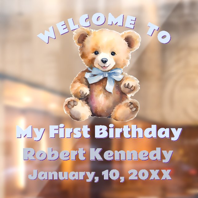 Pastel Teddy Bear Birthday First Birthday (Sheet 2)