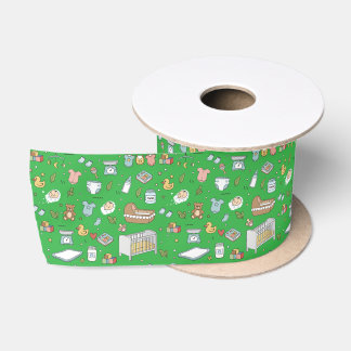 Pastel Teddy Bear Duck Gift Ribbon Satin Ribbon