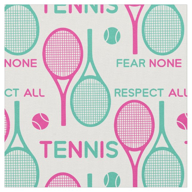 Pastel Tennis pattern (see description) Fabric (Close Up)