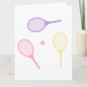 Pastel Tennis Rackets Card