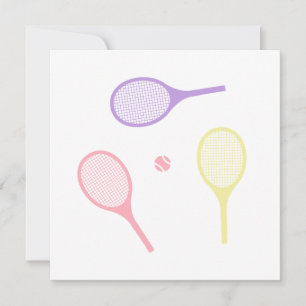 Pastel Tennis Rackets Card
