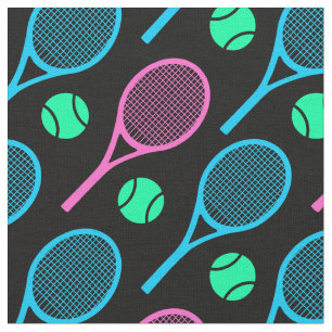 Pastel tennis rackets - customizable! fabric