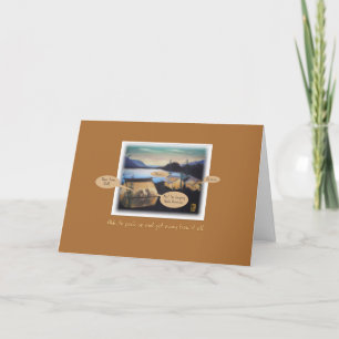 Pastel Tents at Sunset on Brown Inspirational Card