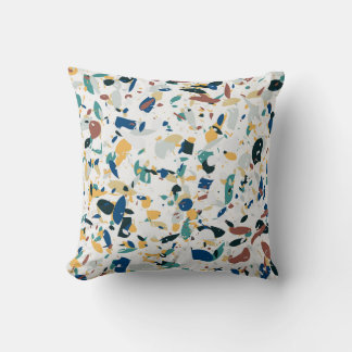 Pastel Terrazzo: Modern Abstract Pattern. Cushion
