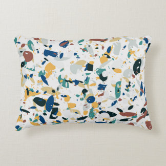Pastel Terrazzo: Modern Abstract Pattern. Decorative Cushion