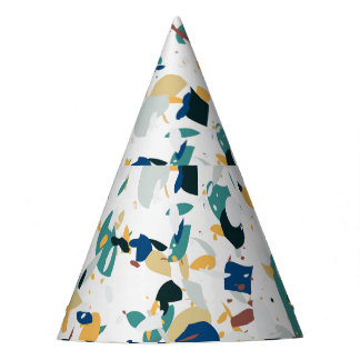 Pastel Terrazzo: Modern Abstract Pattern. Party Hat