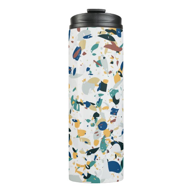 Pastel Terrazzo: Modern Abstract Pattern. Thermal Tumbler (Front)