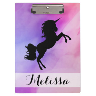 Pastel Texture Unicorn  Design Clipboard