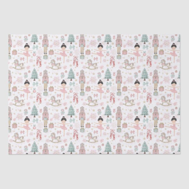 Pastel The Nutcracker Christmas Ballet Decoupage Tissue Paper (Front)