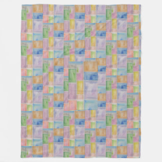Pastel Throw Large Stained glass Effect Fleece Blanket