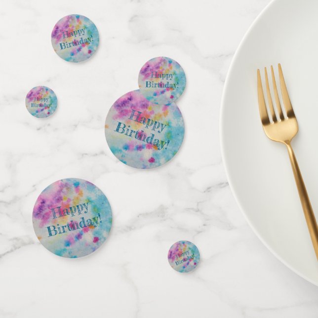Pastel Tie Die Multicolor Confetti (Group)