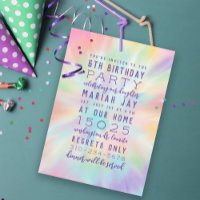 Pastel Tie Dye Colorful Birthday Party