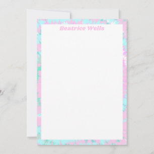 Pastel Tie Dye Pattern Pink Aqua Mint Green