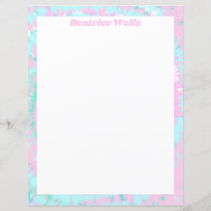 Pastel Tie Dye Pattern Pink Aqua Mint Green